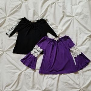Lady's World tops w/ lace detail